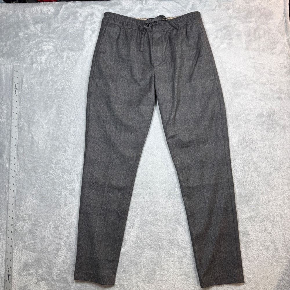 Banana Republic Tapered Pants Mens M Grey Wool Jogger Drawstring Vitale Barberis